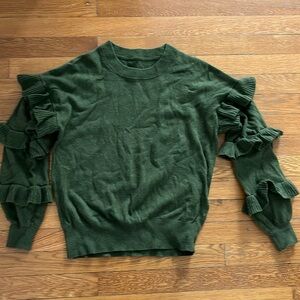 Jcrew ruffle sleeve sweater
